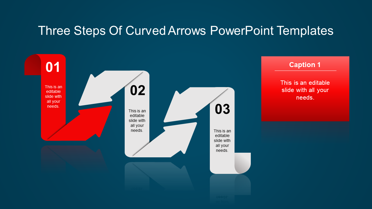 Arrows PowerPoint Template for Directional Flow Illustration