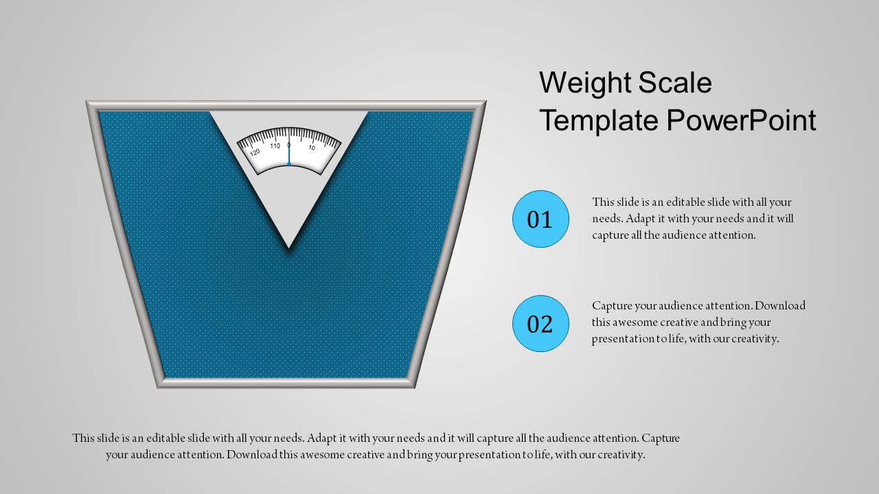 PowerPoint Scale Template for Analyzing Key Business Metrics