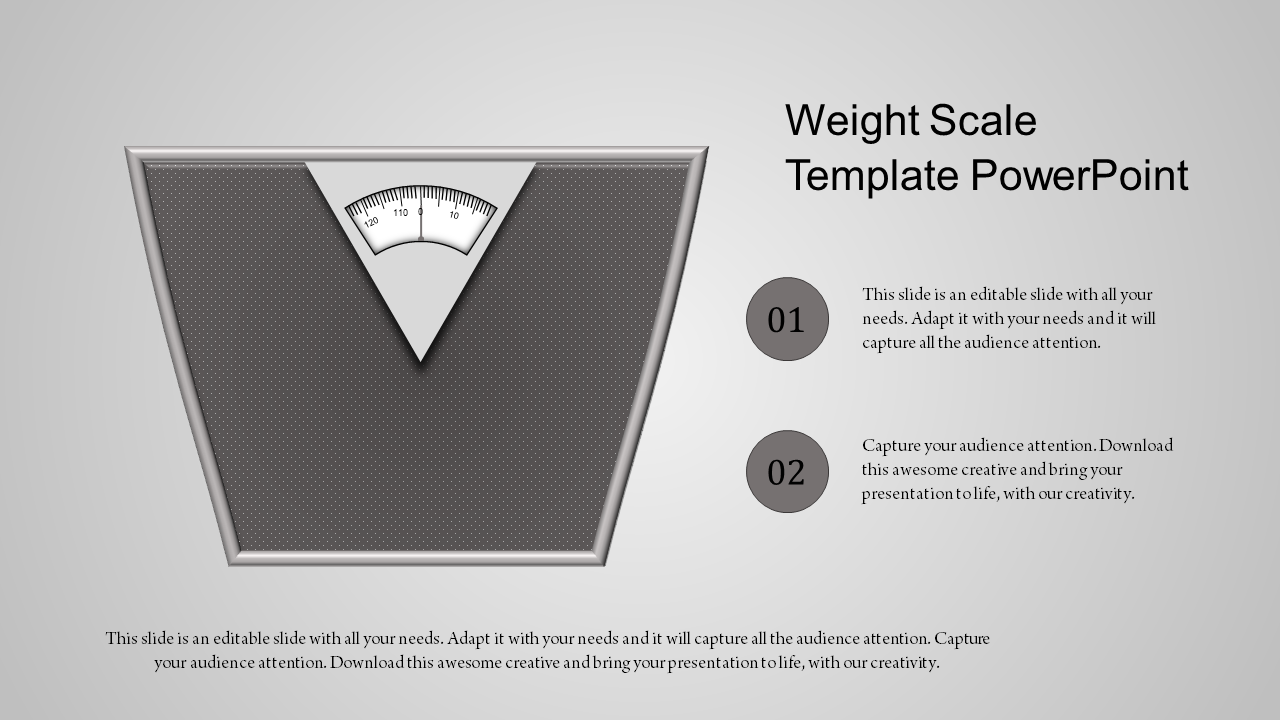 Detailed Scale Template PowerPoint for Business Evaluation