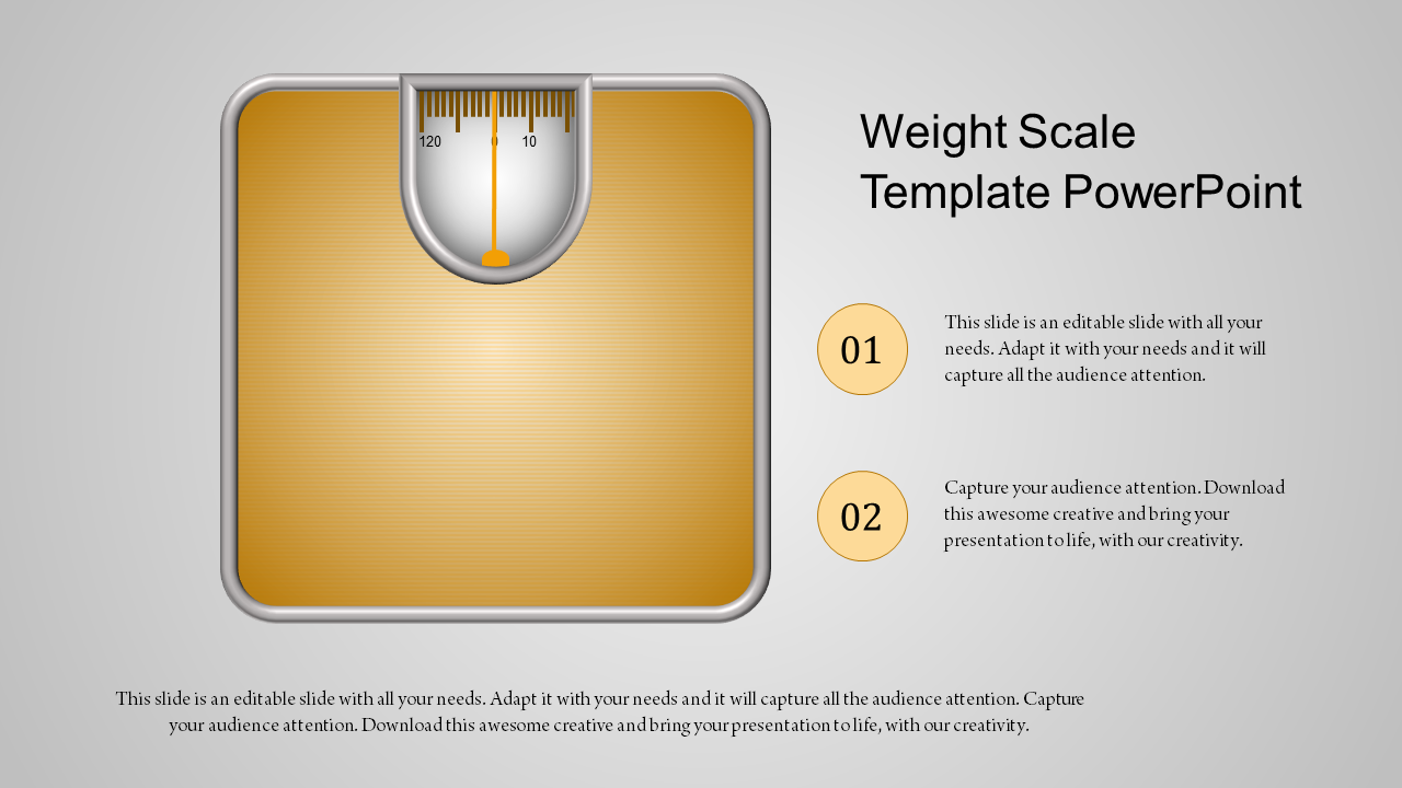 Easy To Edit And Use Scale PowerPoint Presentation Template 