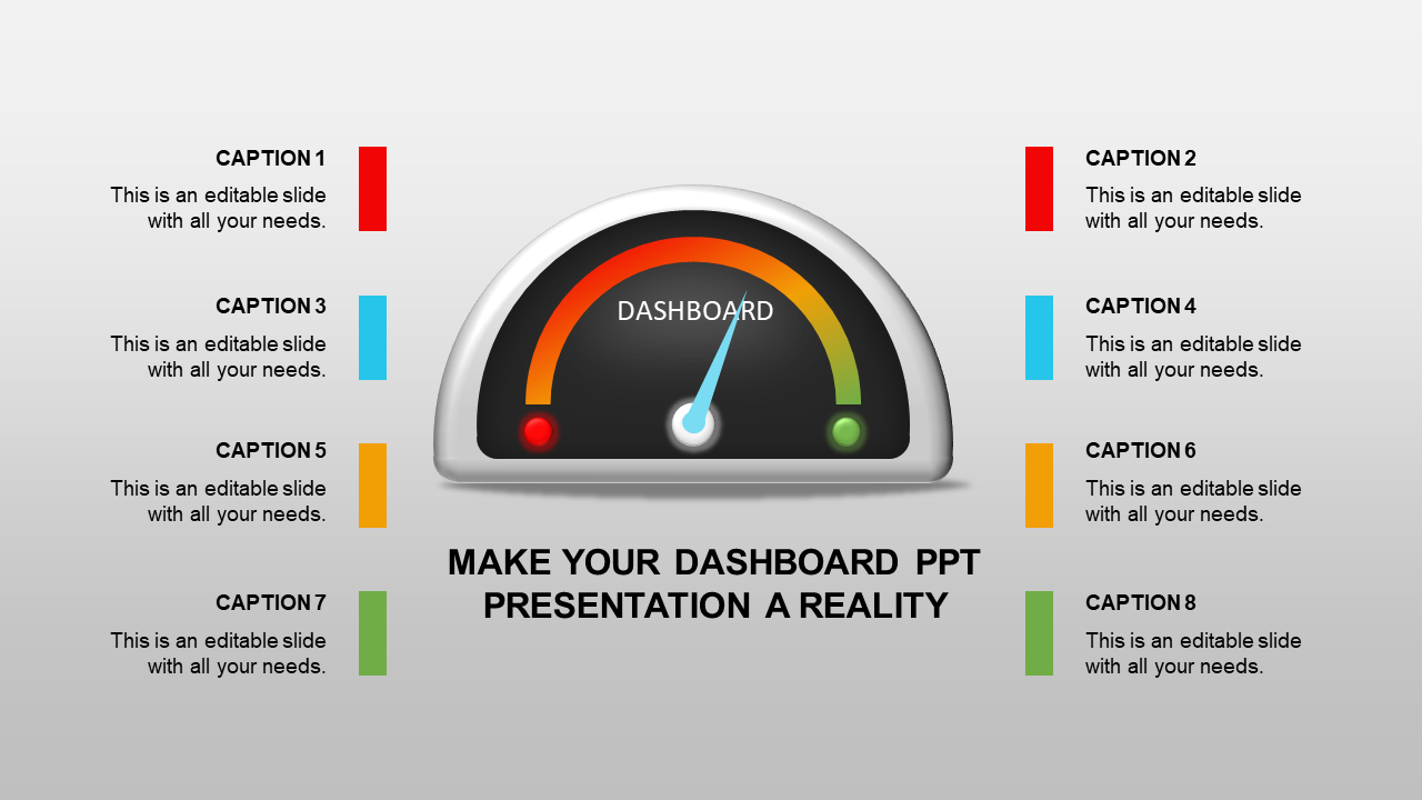 Dashboard PowerPoint Presentation Template for Data Insights