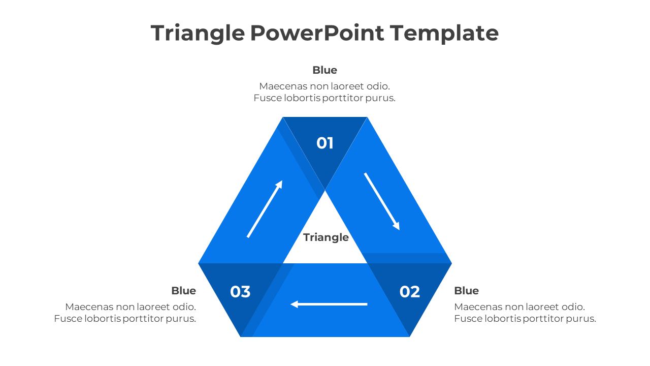 Our Attractive Triangle PPT And Google Slides Template