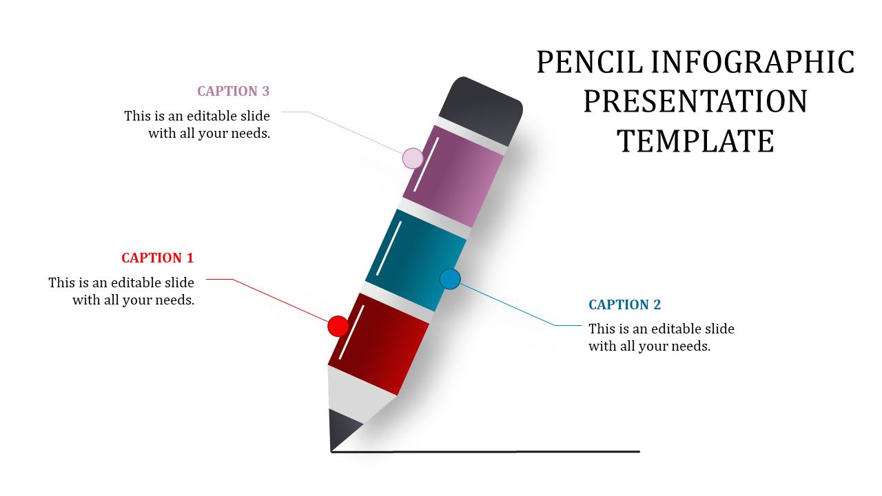 Pencil Infographic Presentation Template and Google Slides