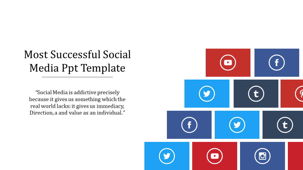 Stunning Social media PPT template presentation slides