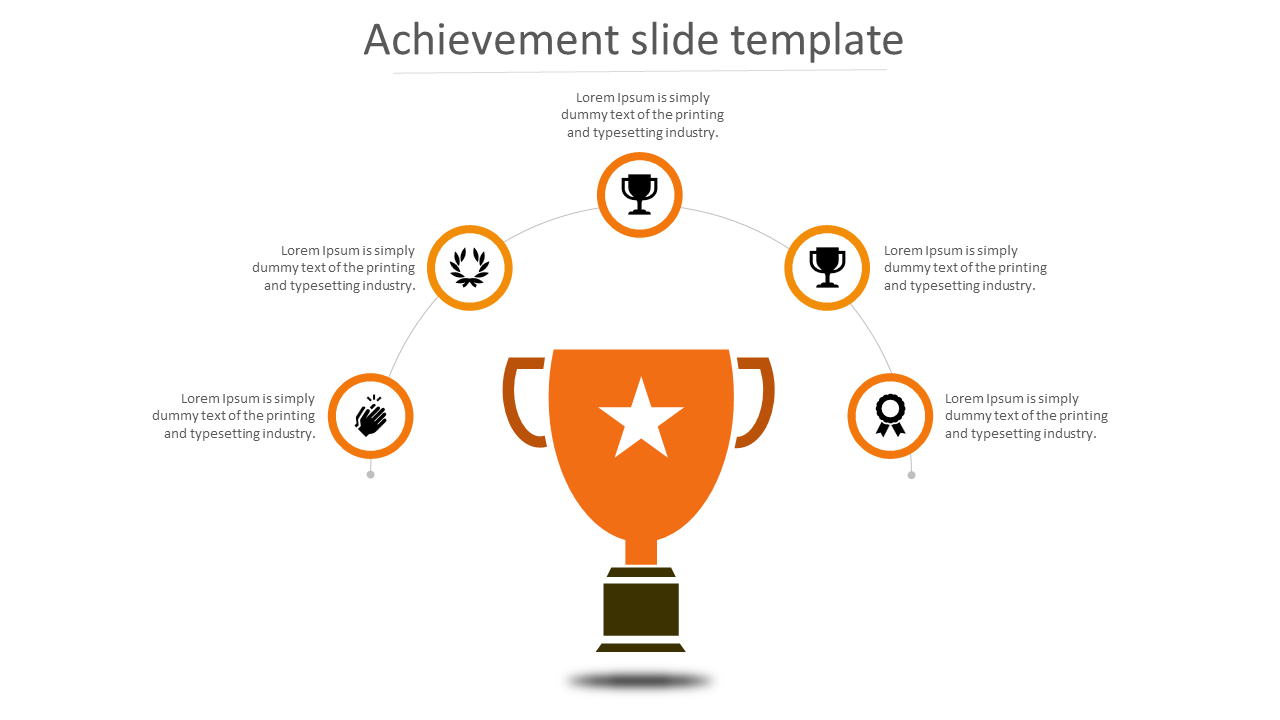 Try Now! Achievement Slide Template Presentation 5-Node