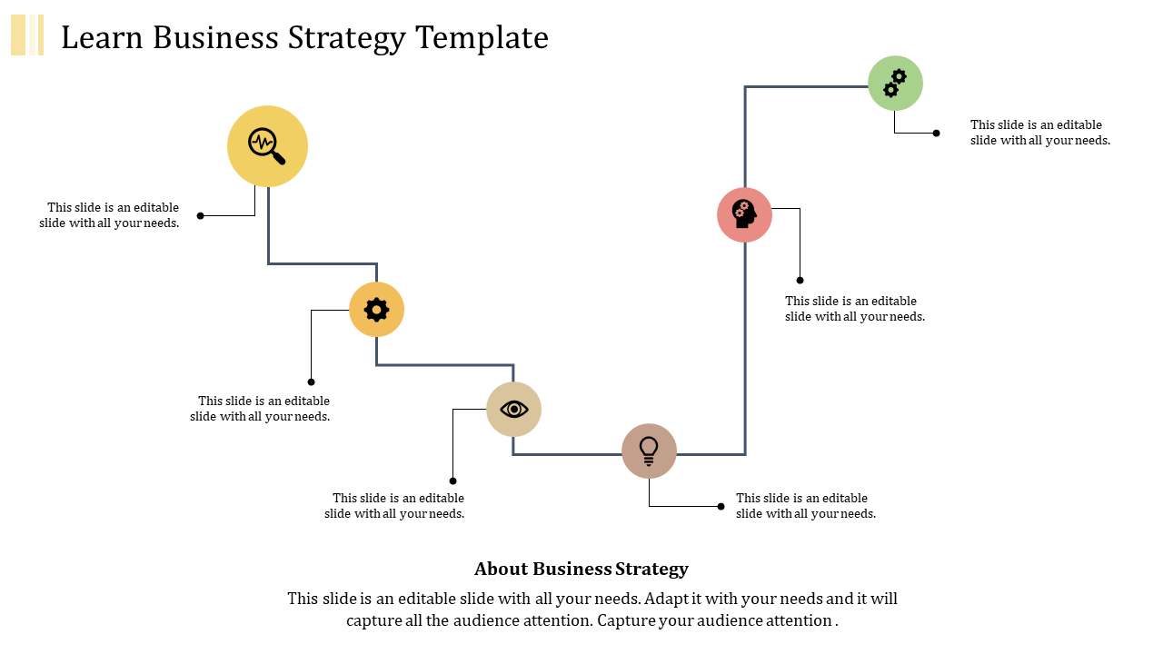 Editable Interactive Timeline Template With Six Nodes