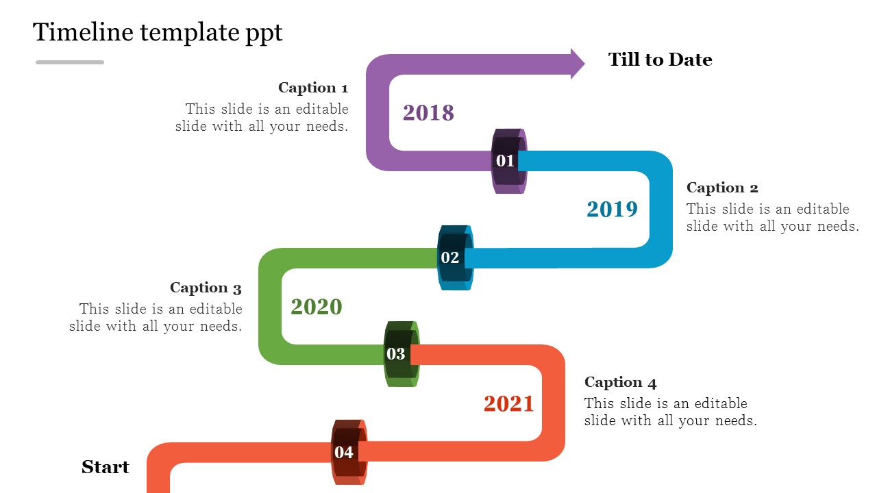 Best Timeline Template PPT Slide Design-Five Nodes