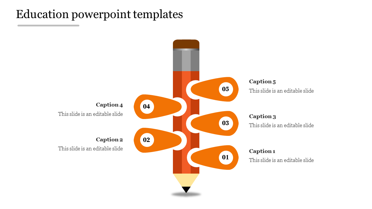 Editable Education PowerPoint Templates Presentation Slide