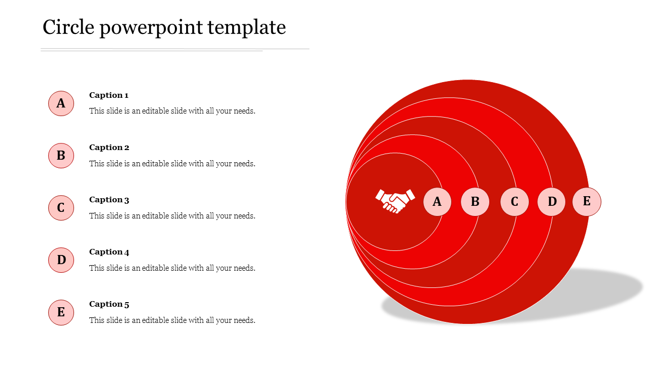 Alluring Circle PowerPoint Template Presentation Slide