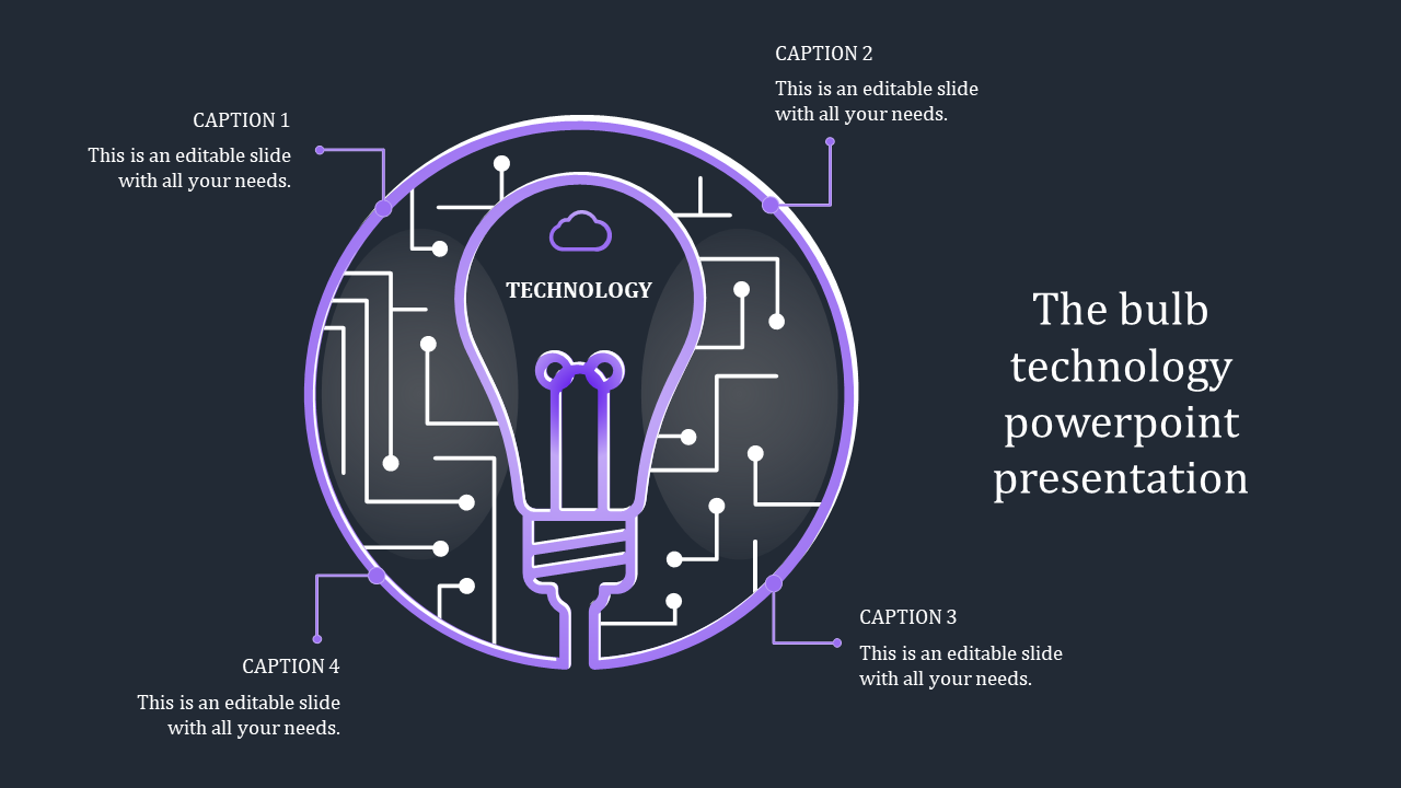 Bulb Technology PowerPoint Template and Google Slides