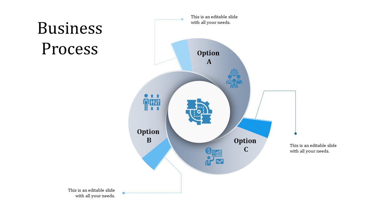 Business Process PowerPoint Template for Workflow Progress