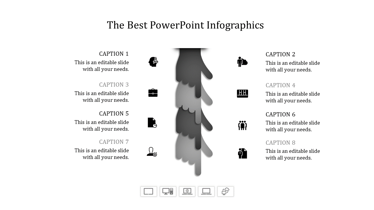 Top Infographics PowerPoint Template for Dynamic Visuals