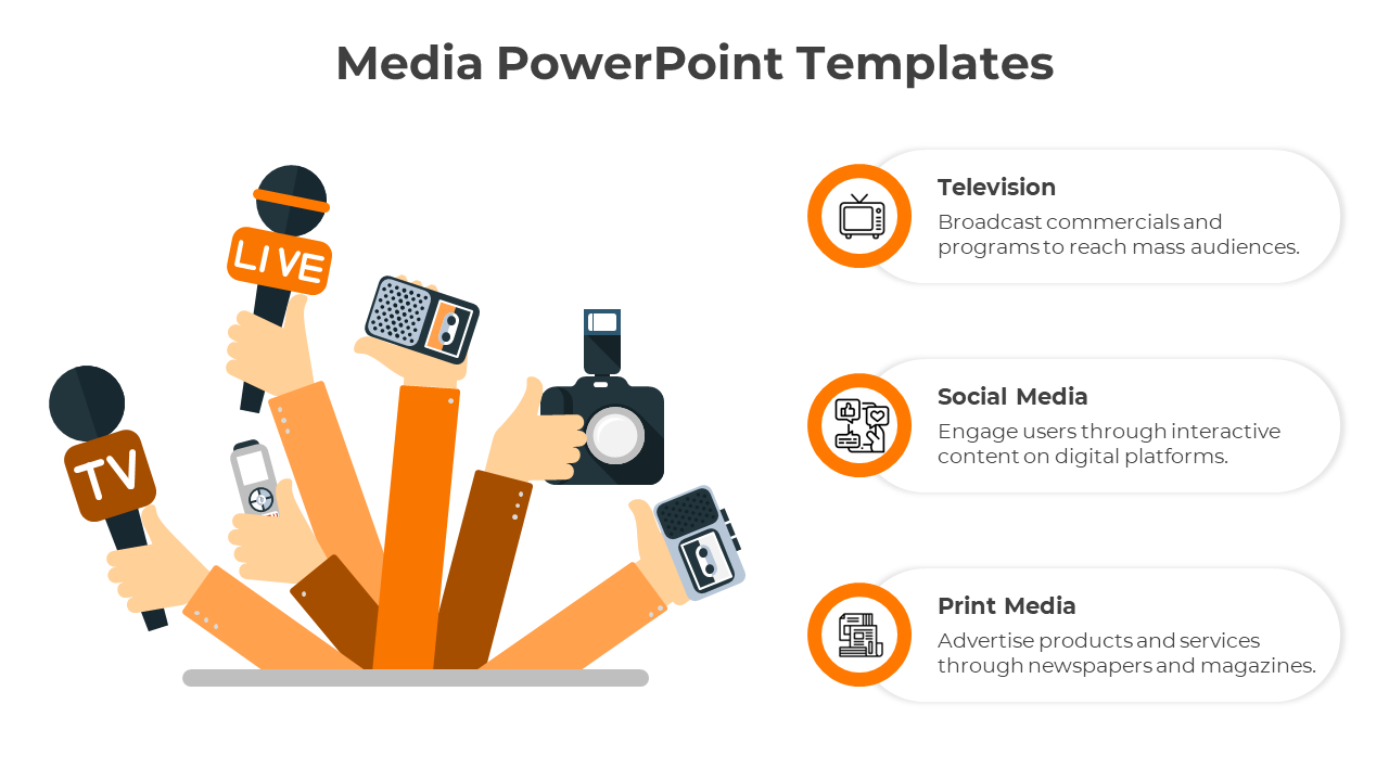 Media PowerPoint Templates-Orange