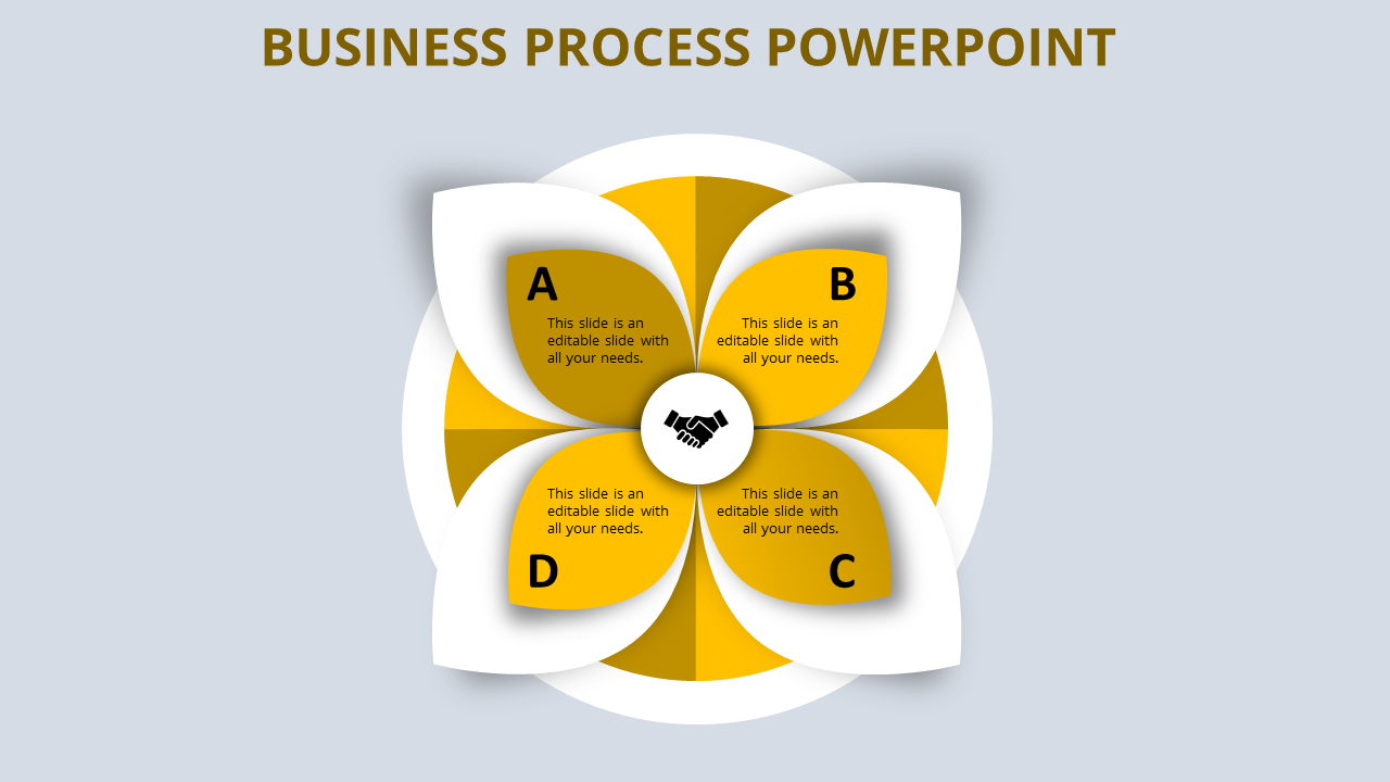 Creative Business Process PowerPoint and Google Slides With Four Nodes