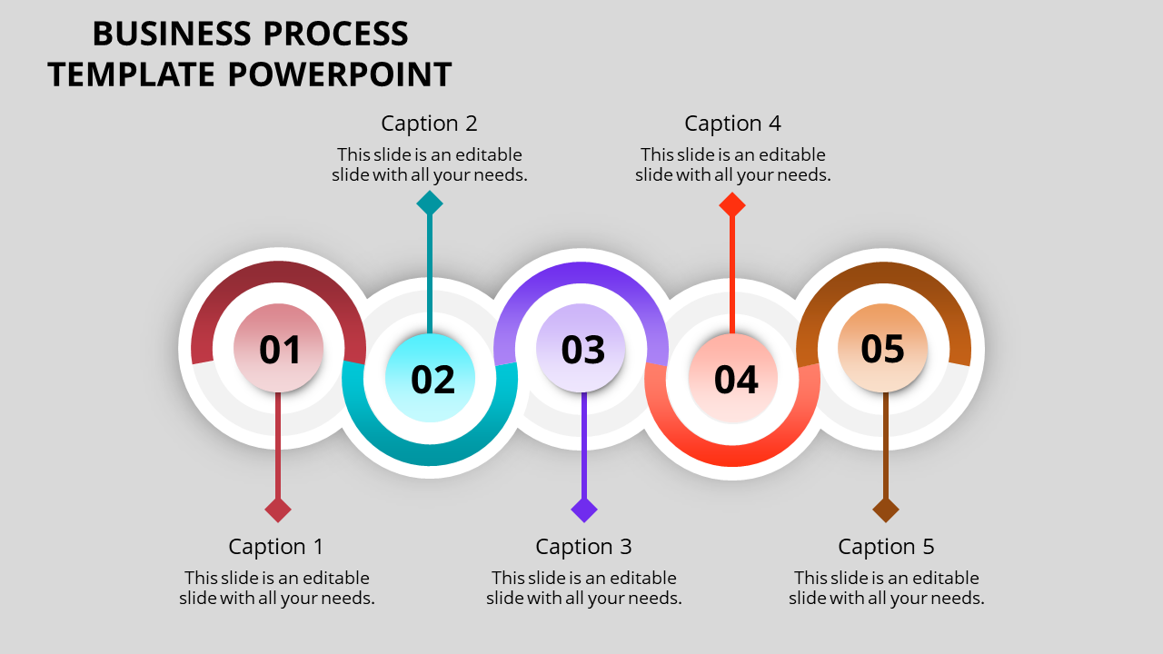 Editable Business Process Circular Presentation Themes