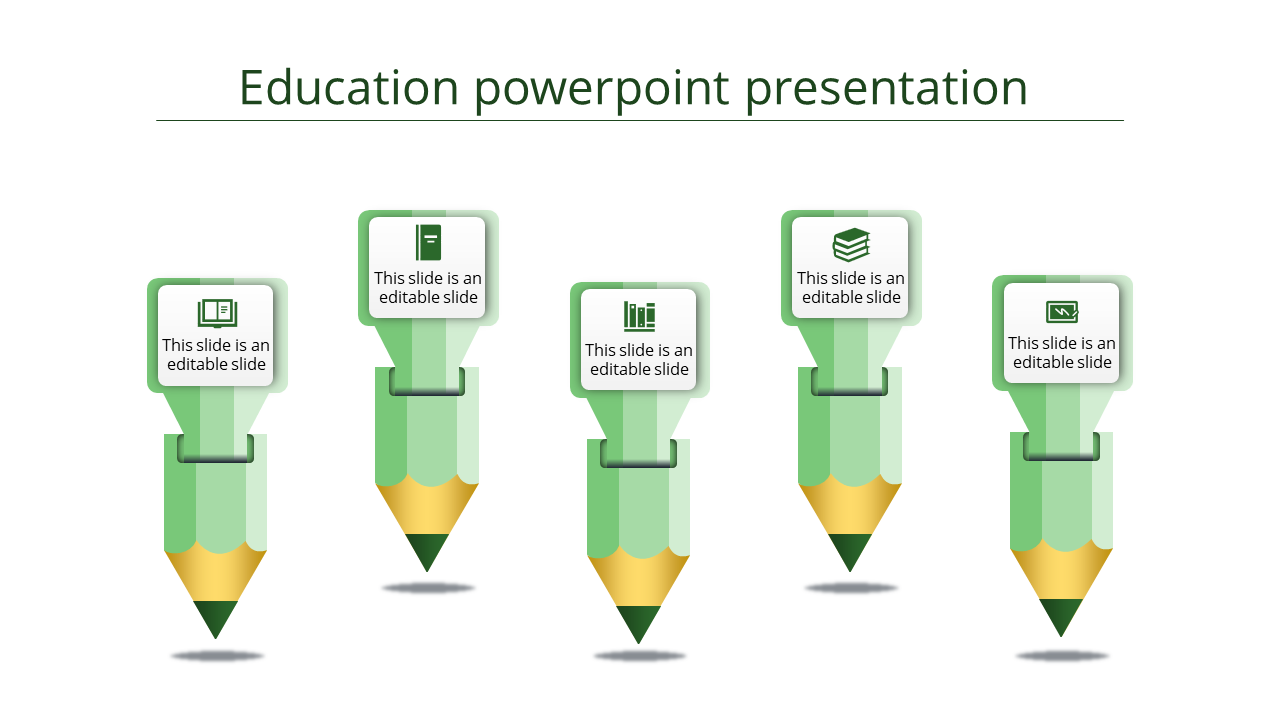 Education PowerPoint Presentation Templates in Pencil Model