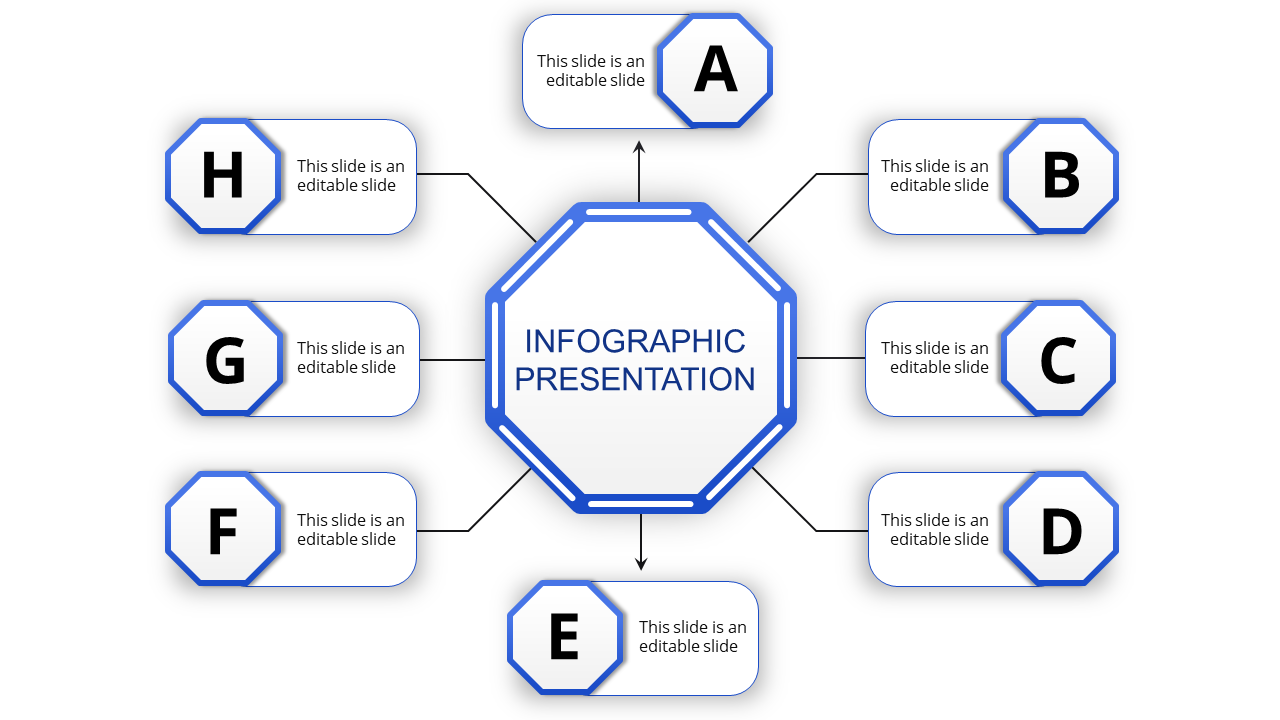 Five Noded Infographic PPT for Engaging Data Visualization