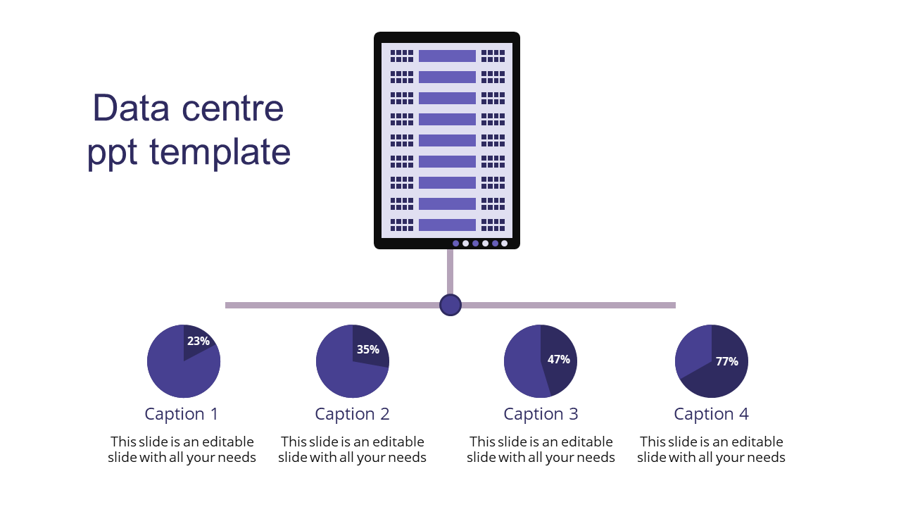 Efficient Purple Data Center PPT Template 