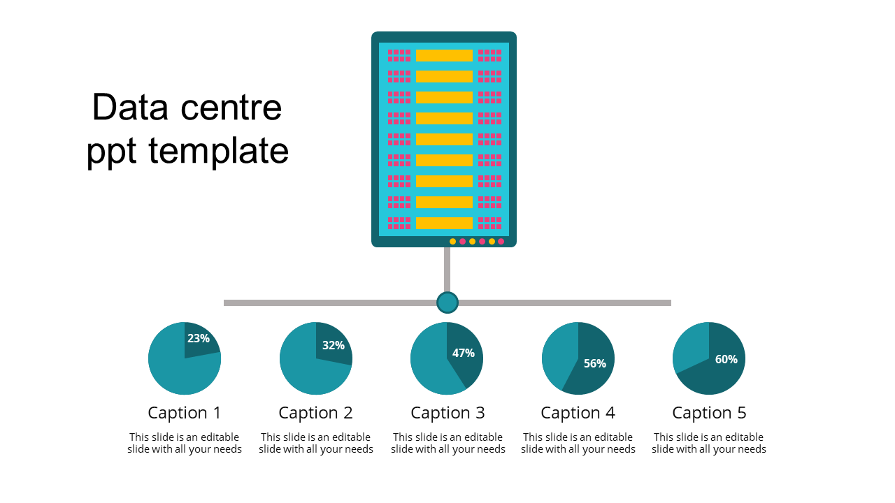 Editable Data Center PPT Template and Google Slides Themes