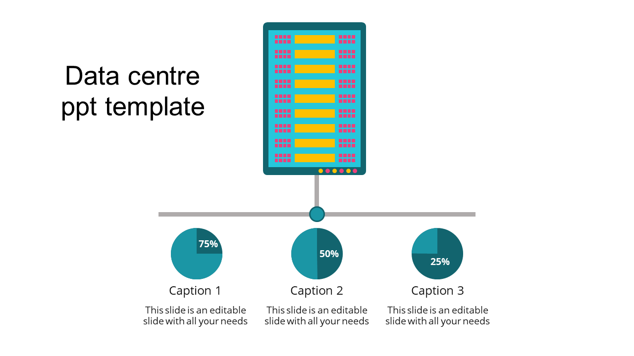 Get our Predesigned Data Center PPT Template Slides