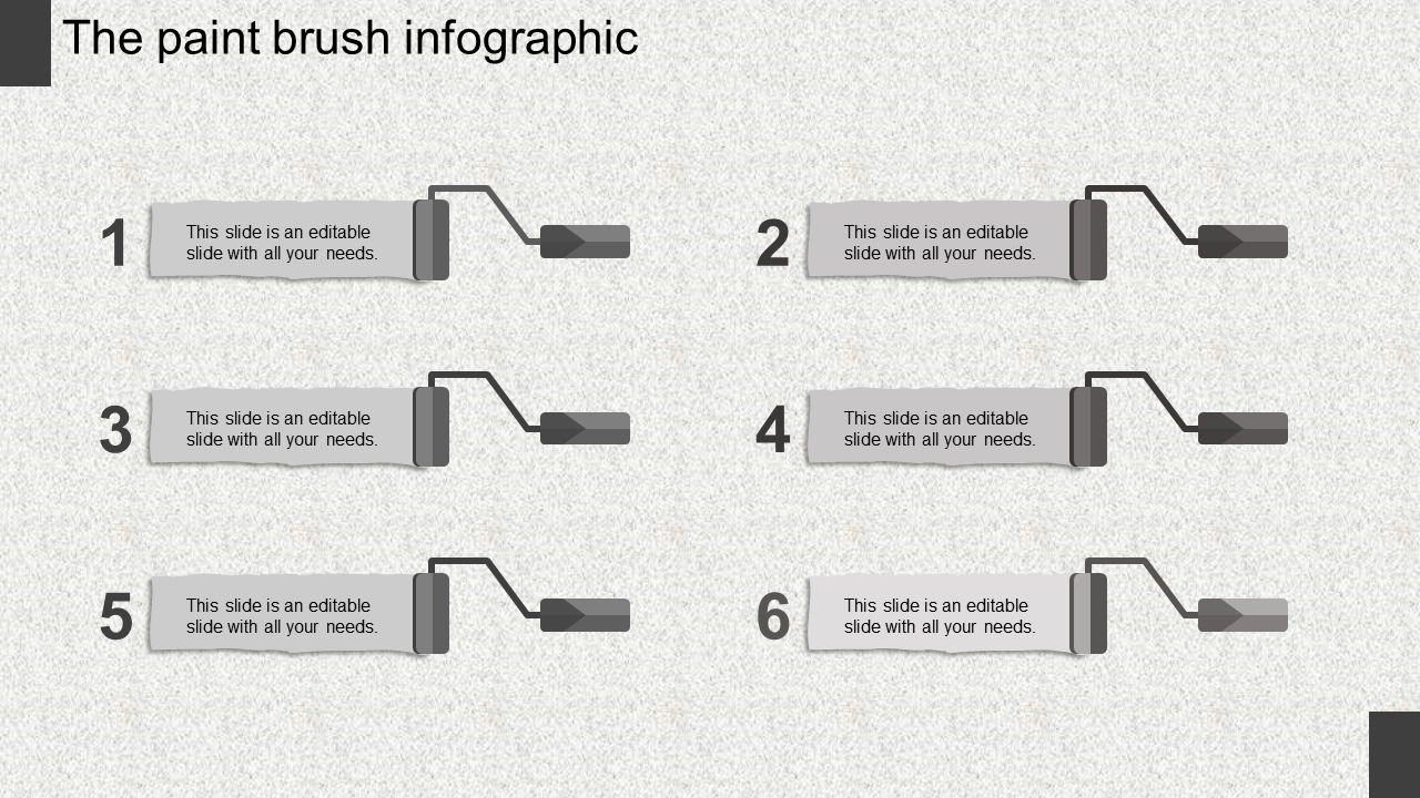 Editable Paintbrush PowerPoint Template Presentation