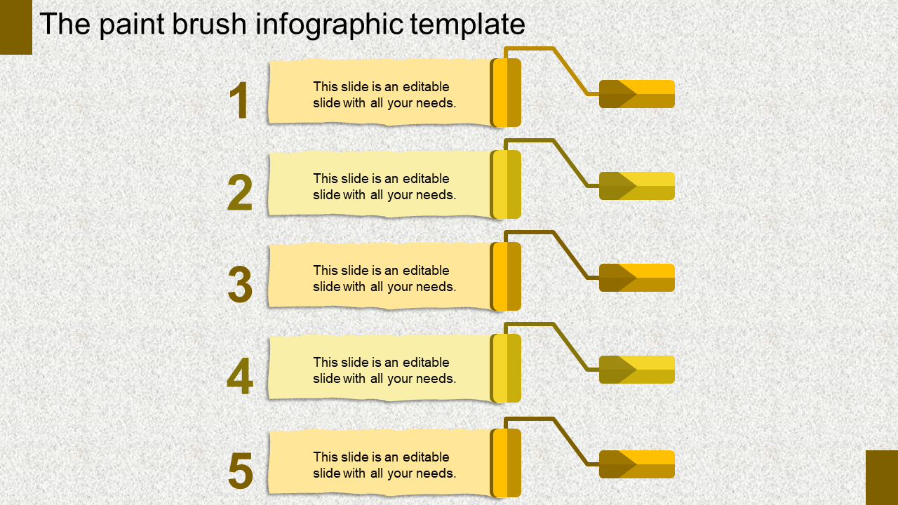 Infographic PPT Template and Google Slides with Five Nodes