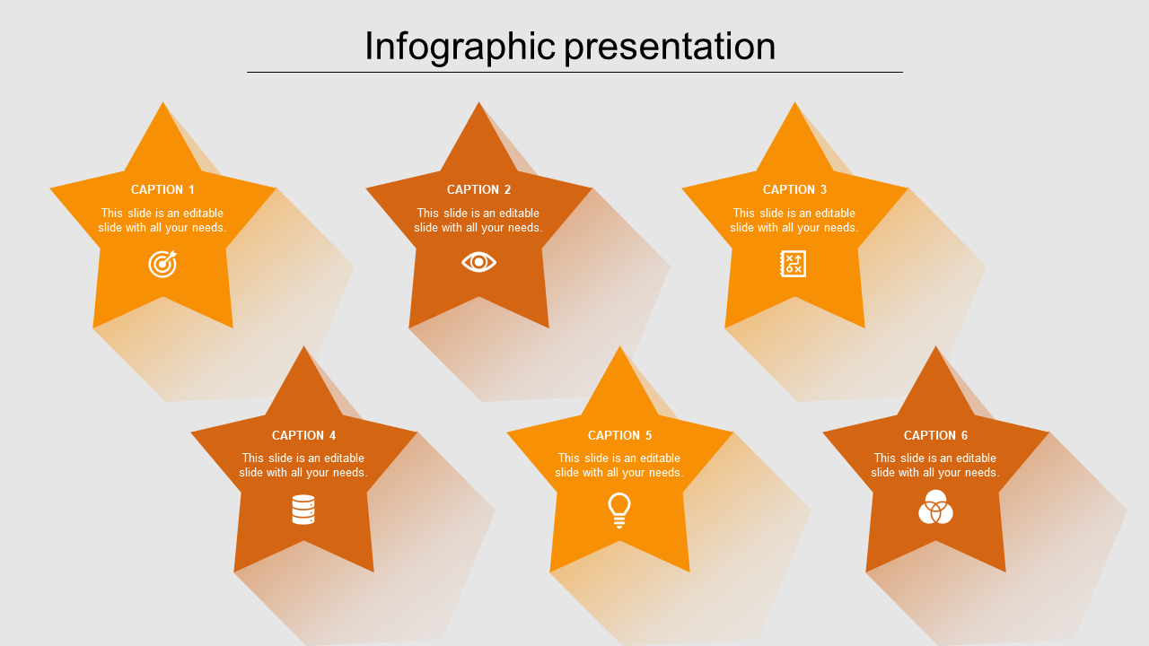 Fantastic Best PowerPoint Infographics with Six Nodes