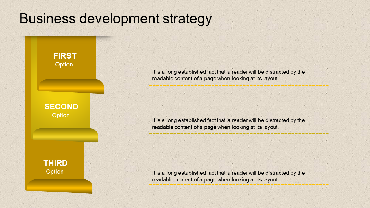 Simple Business Development Strategy PPT Slide Design