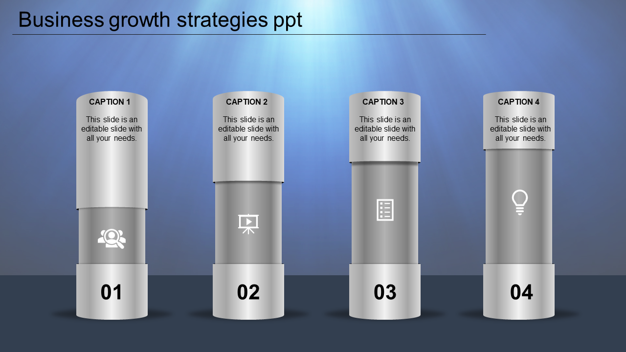 Effective Business Growth Strategies PPT Template Design