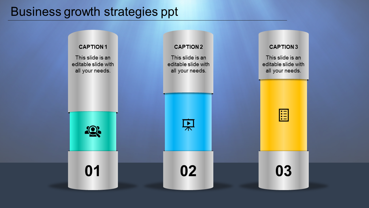 Business Growth Strategies PowerPoint for Strategic Insights