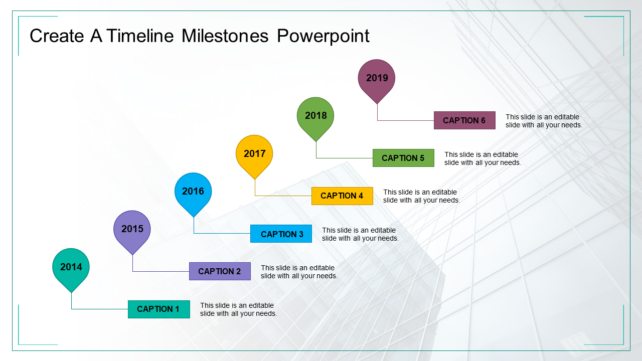 Timeline Design PowerPoint Template for Presentation