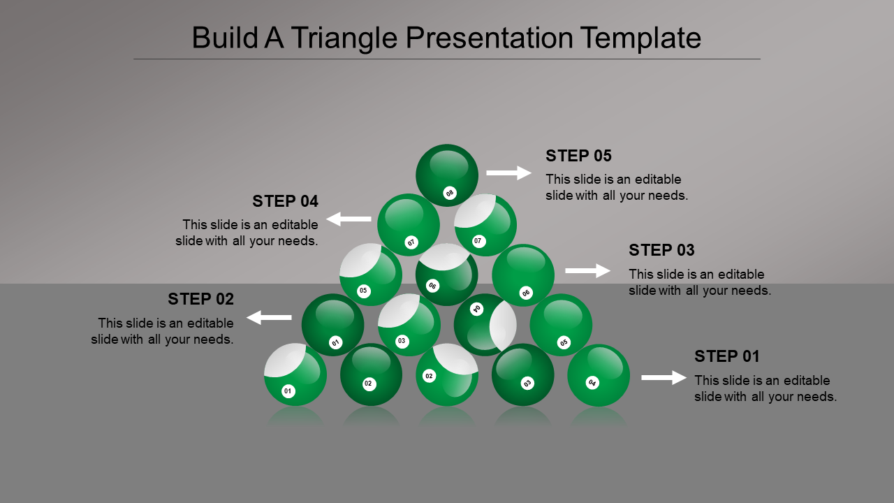 15 Marbles Triangle Presentation Template And Google Slides