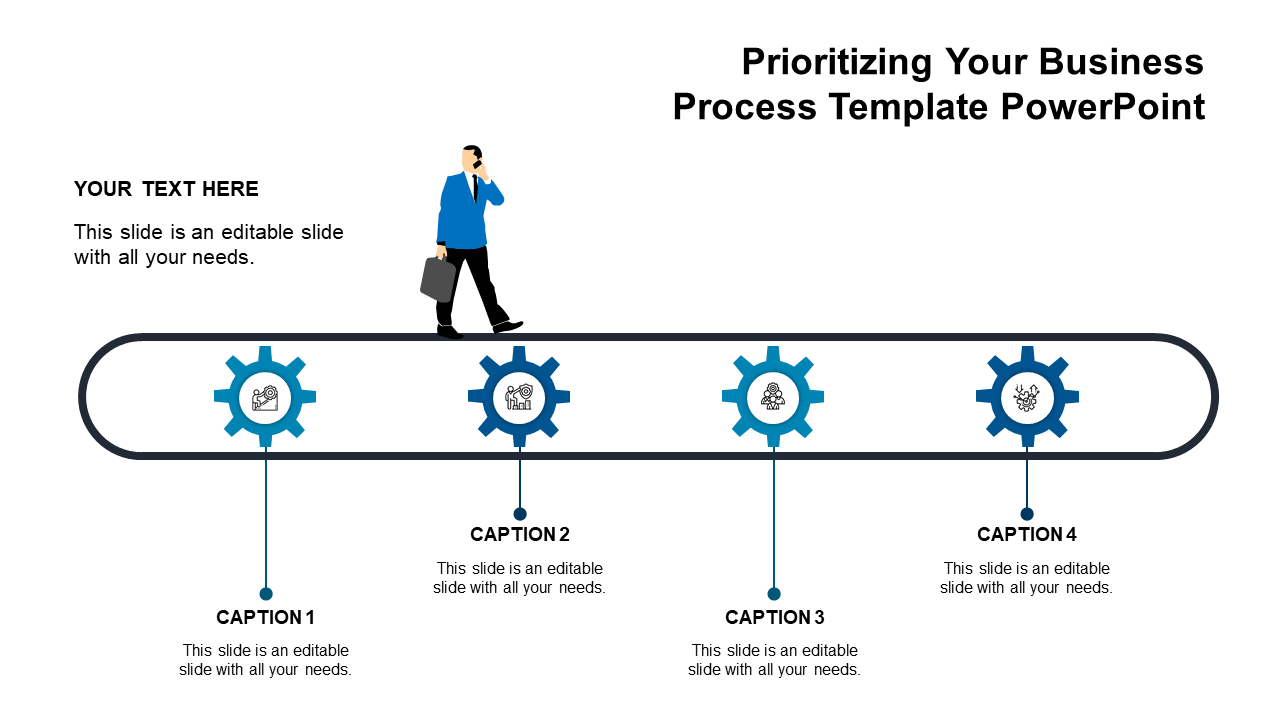 Incredible Business Process Template PowerPoint-4 Node