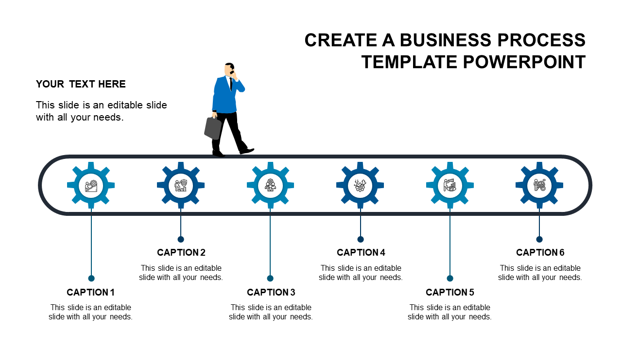 Custom Business Process PowerPoint Template for Management