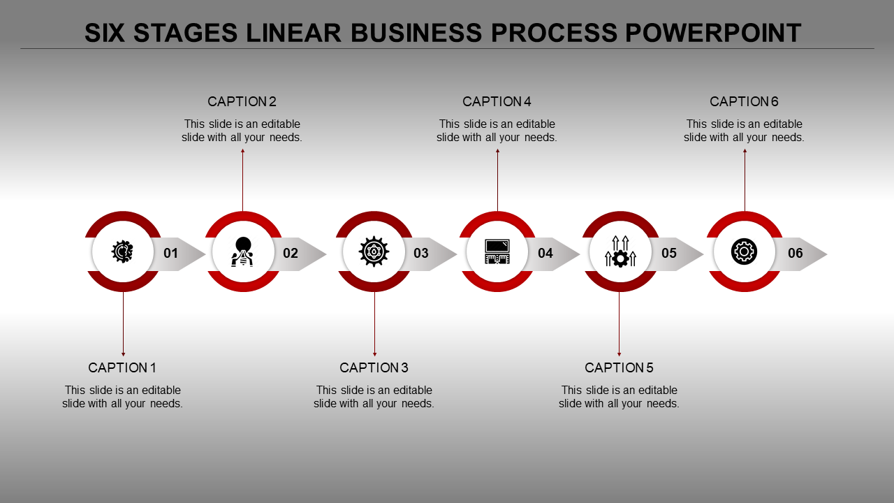 Editable Business Process PPT for Workflow Management