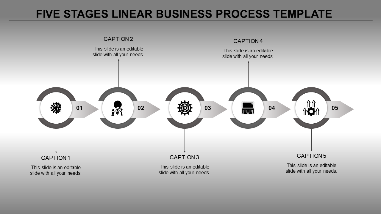 Get Our Business Process  PowerPoint Presentation Template 