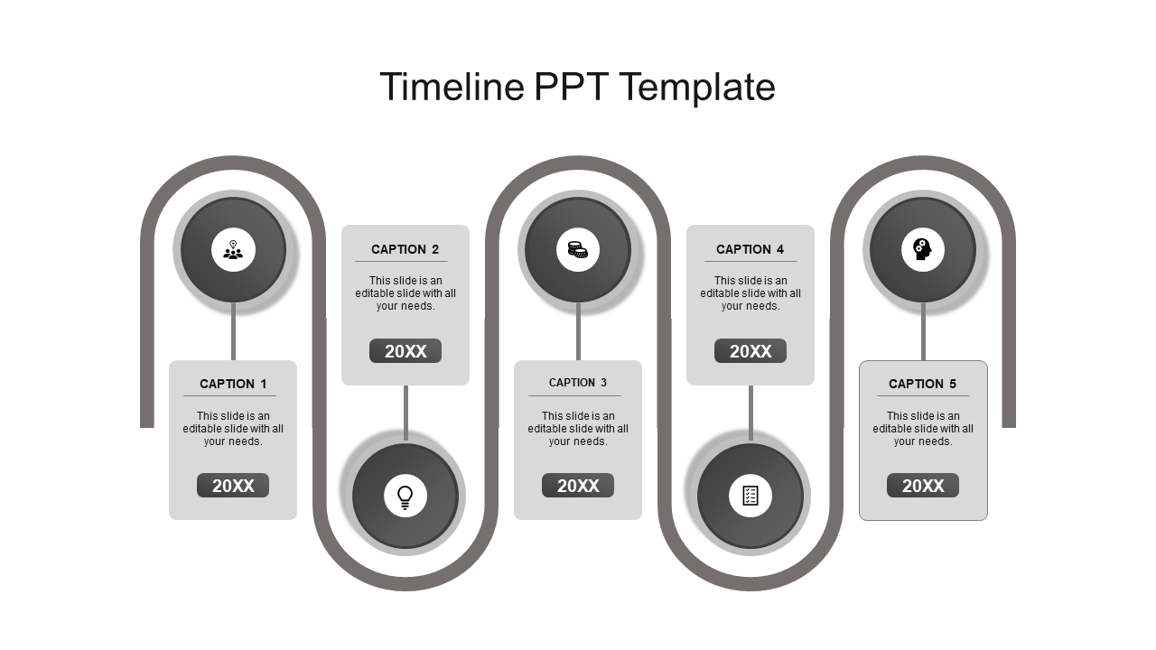 Attractive Timeline PPT And Google Slides