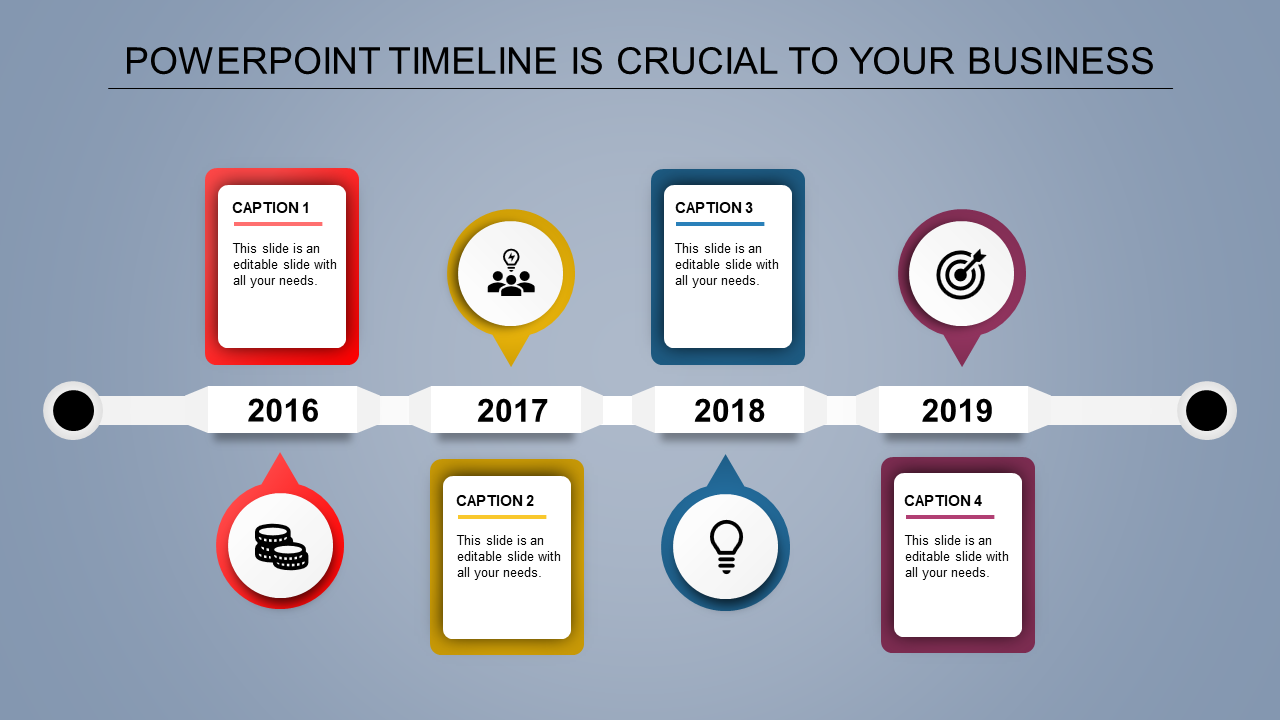 Dynamic Timeline PowerPoint Template for Business Growth