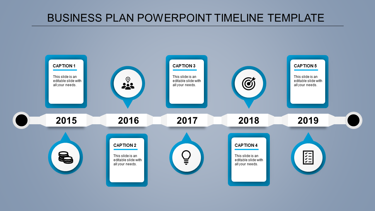 Elegant PowerPoint Timeline Templateand Google Slides Themes