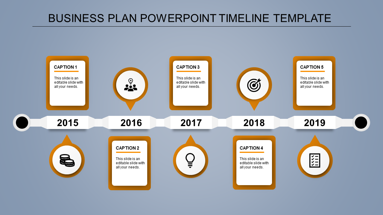 PowerPoint Timeline Template for Organized Projects