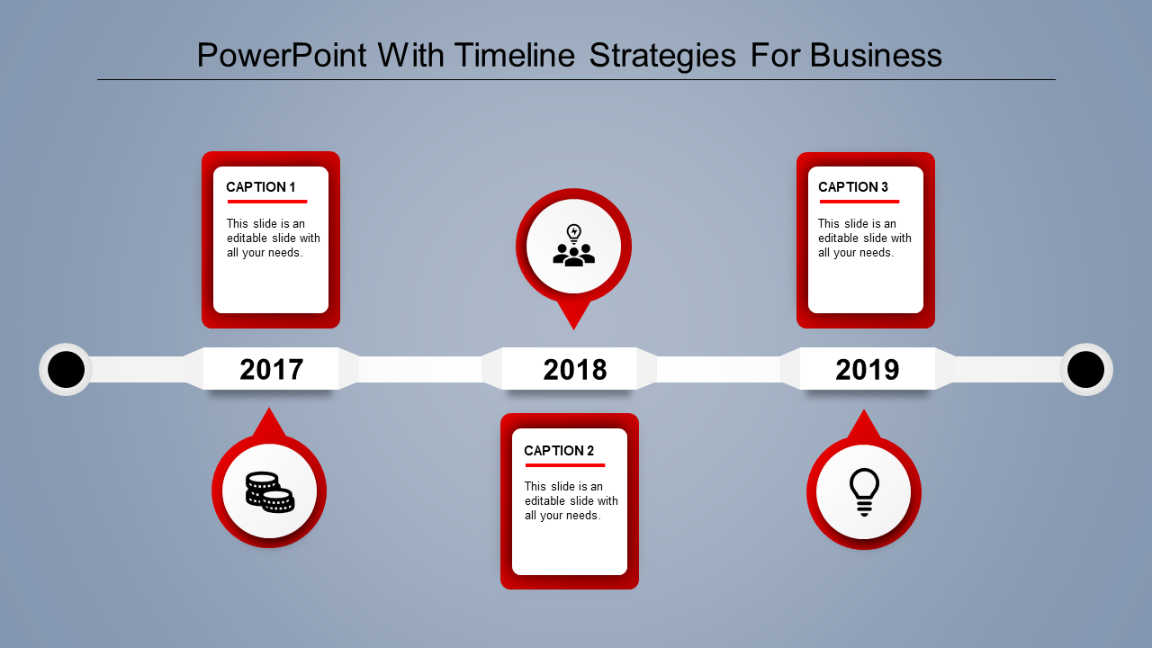 PowerPoint Timeline Template And Google Slides-Three Node