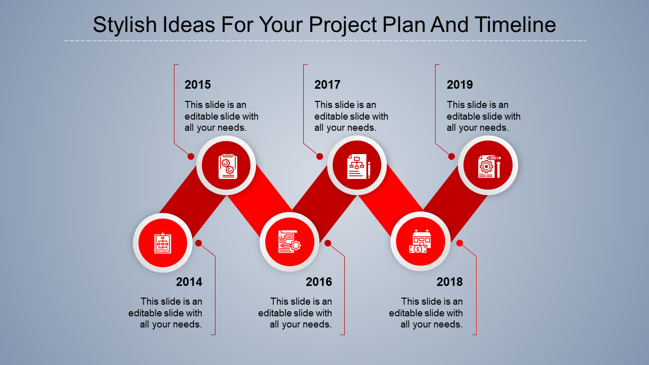 Project Plan Timeline PPT Template for Efficient Tracking