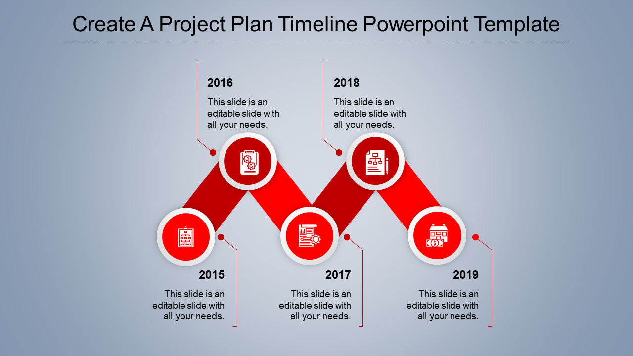 Attractive Project Plan Timeline Template Presentation