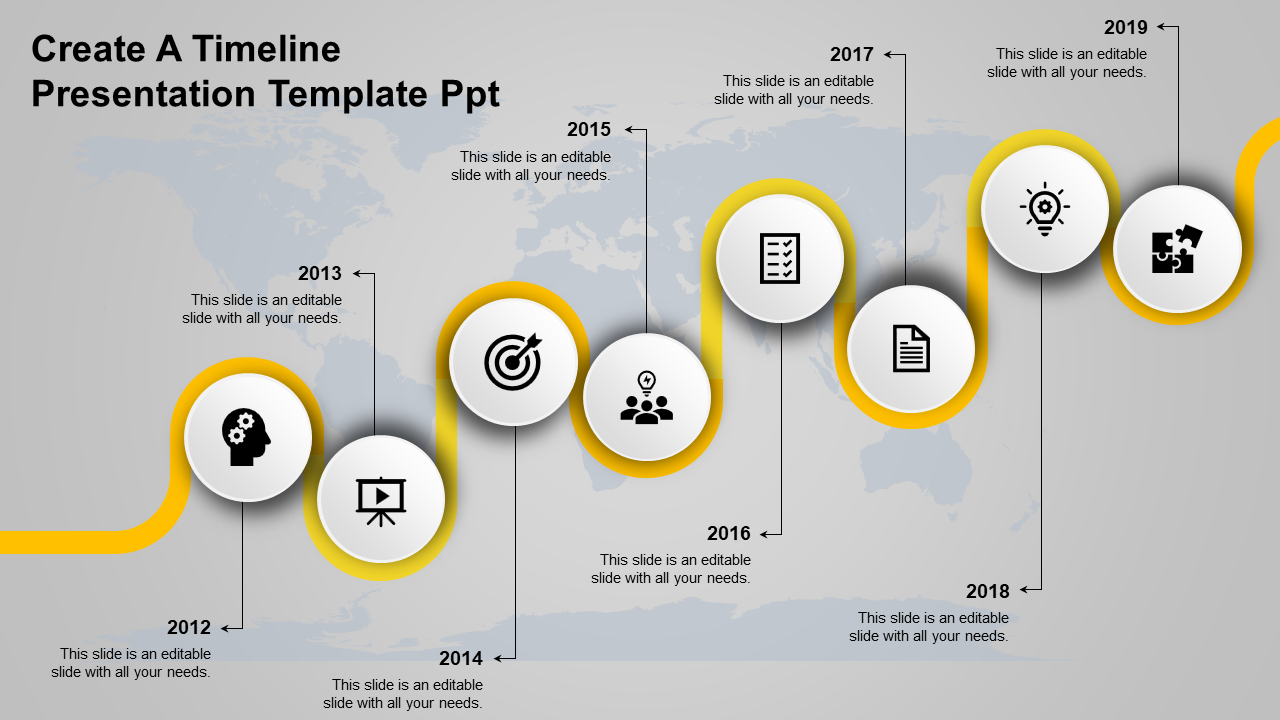 Timeline Template PPT for Detailed Scheduling Presentation