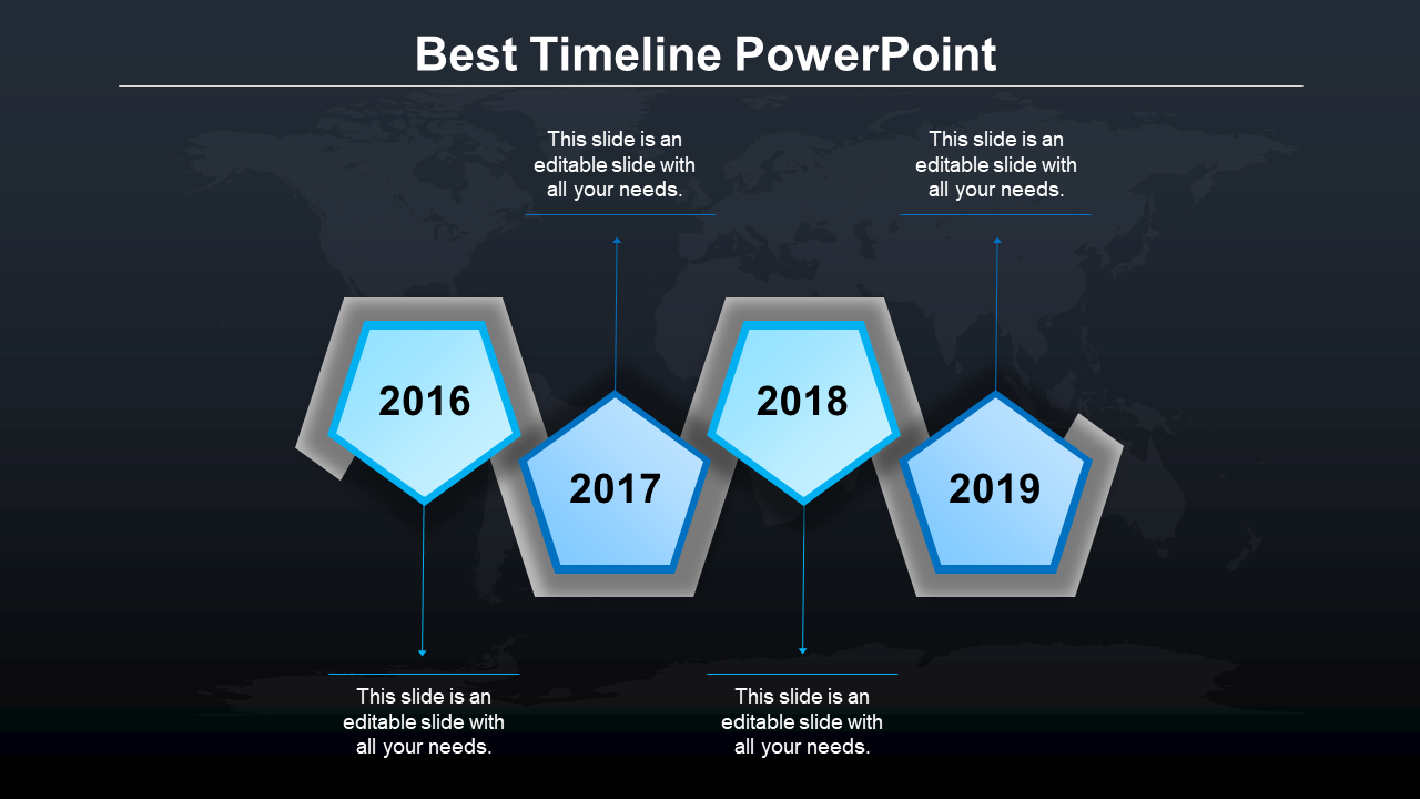 Pentagon Shape Timeline PPT Template & Google Slides Theme