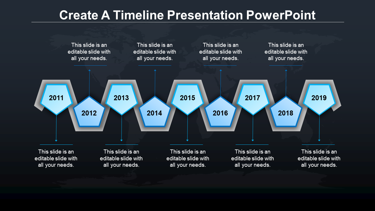 Dynamic Timeline Presentation PPT for Project Management