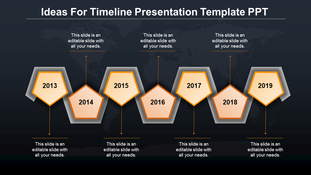 Timeline Milestones PPT Template for Presentation Use