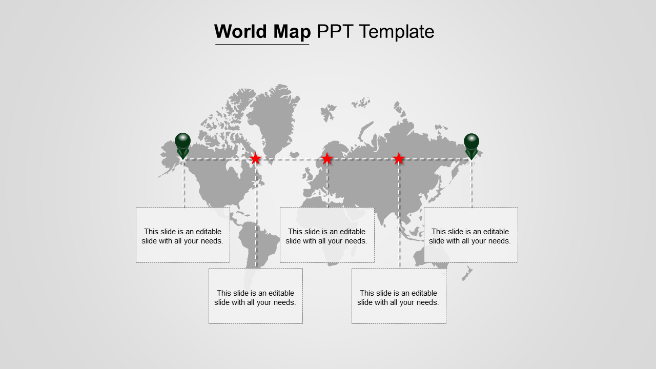 Stunning World Map PPT Template Presentation Designs