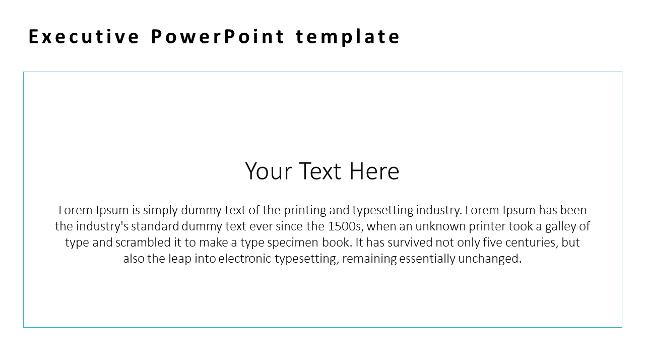 Simple Executive PowerPoint Template and Google Slides