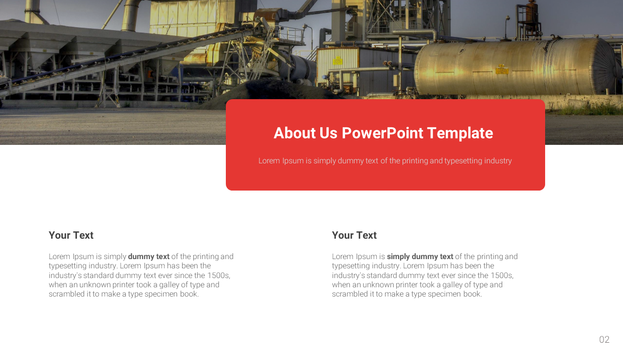 Try Our Predesigned About Us PowerPoint Template-Two Node